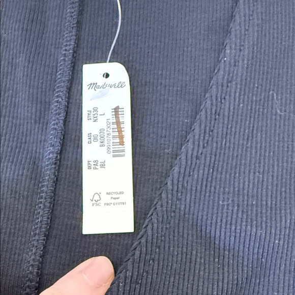 Madewell Ribbed V-Neck Vest Size Large - Picture 9 of 11
